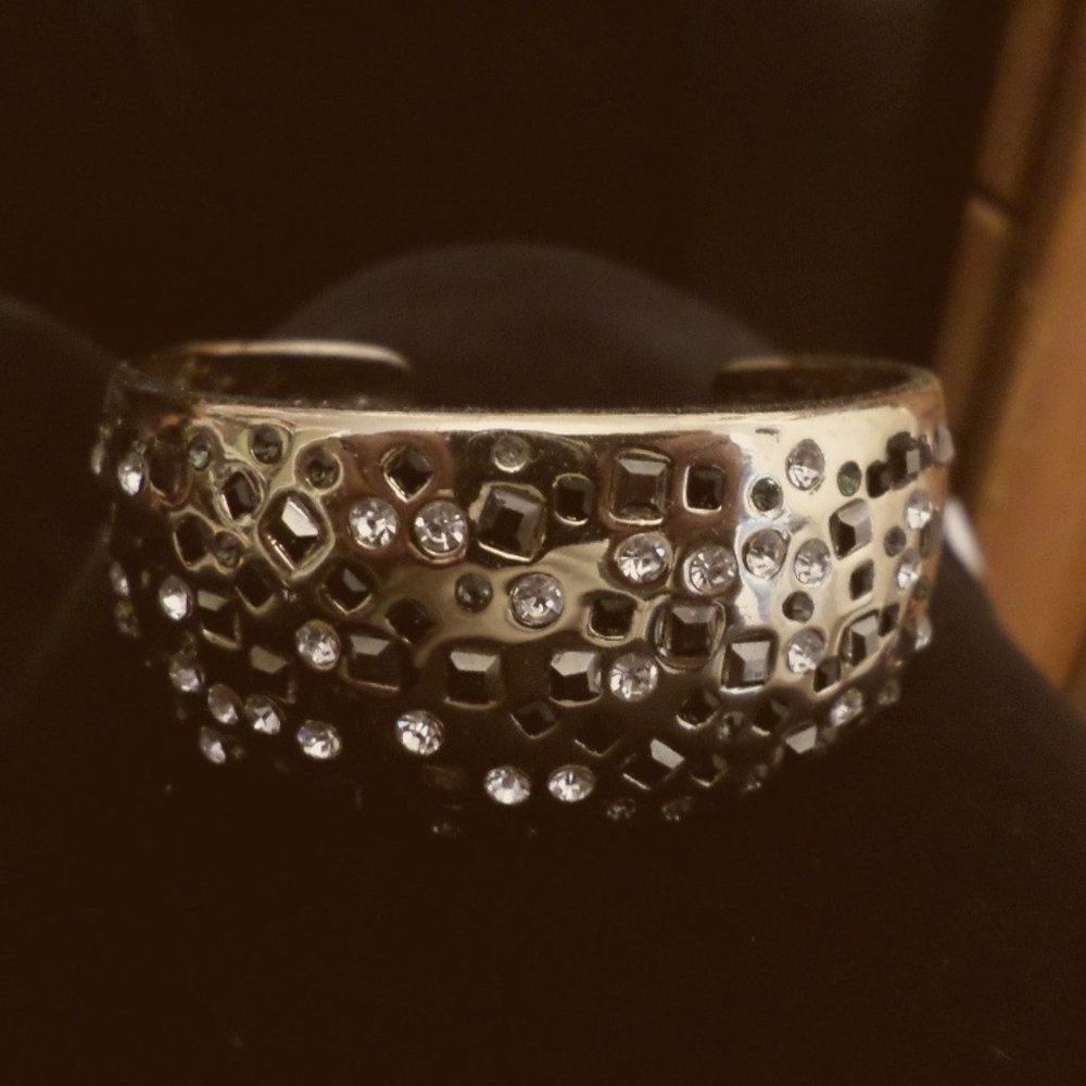 Anna & Ava Rhinestone Gold Cuff Bracelet NWT
